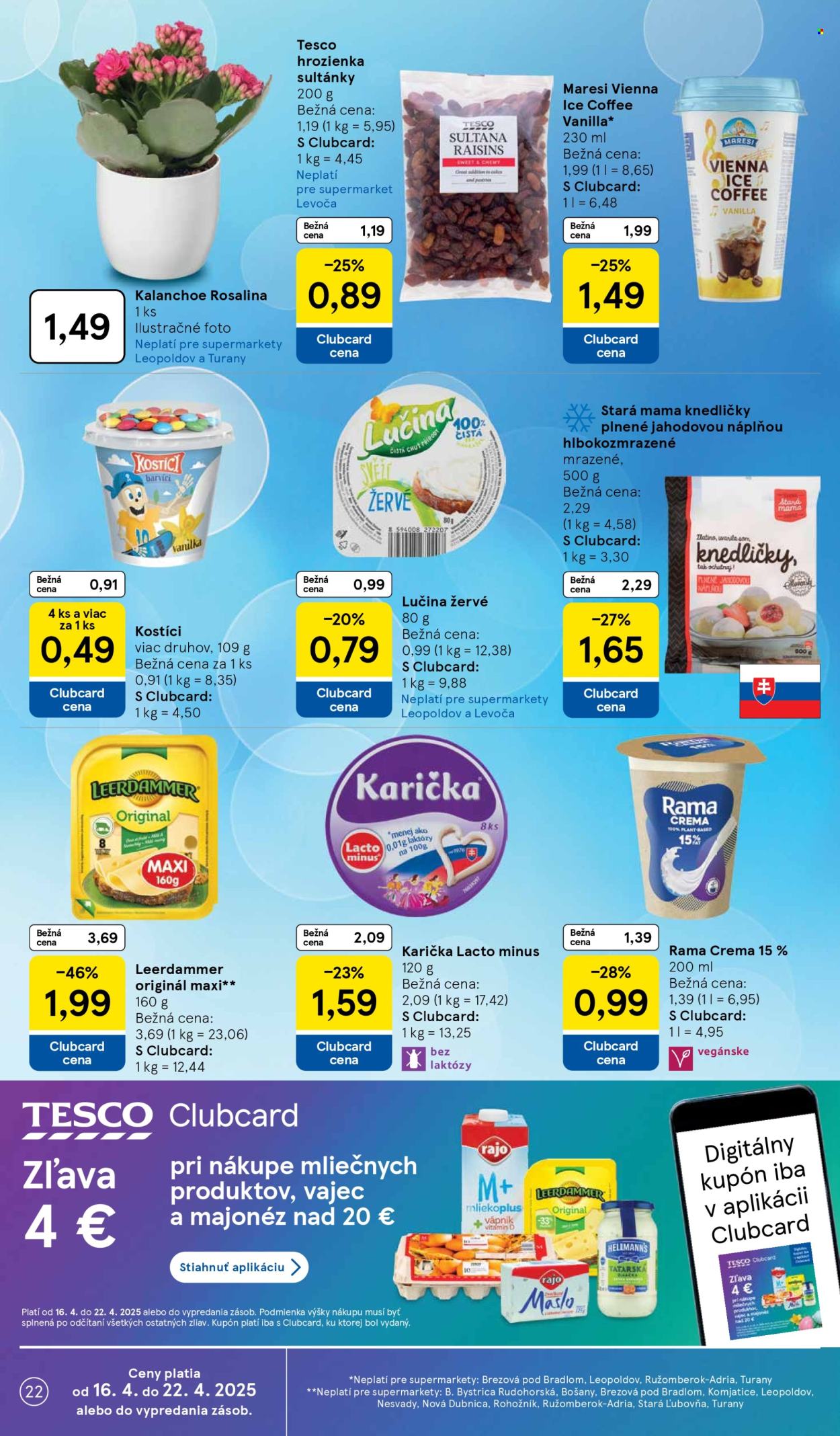 Leták TESCO supermarket - 16.4.2025 - 22.4.2025. Strana 22