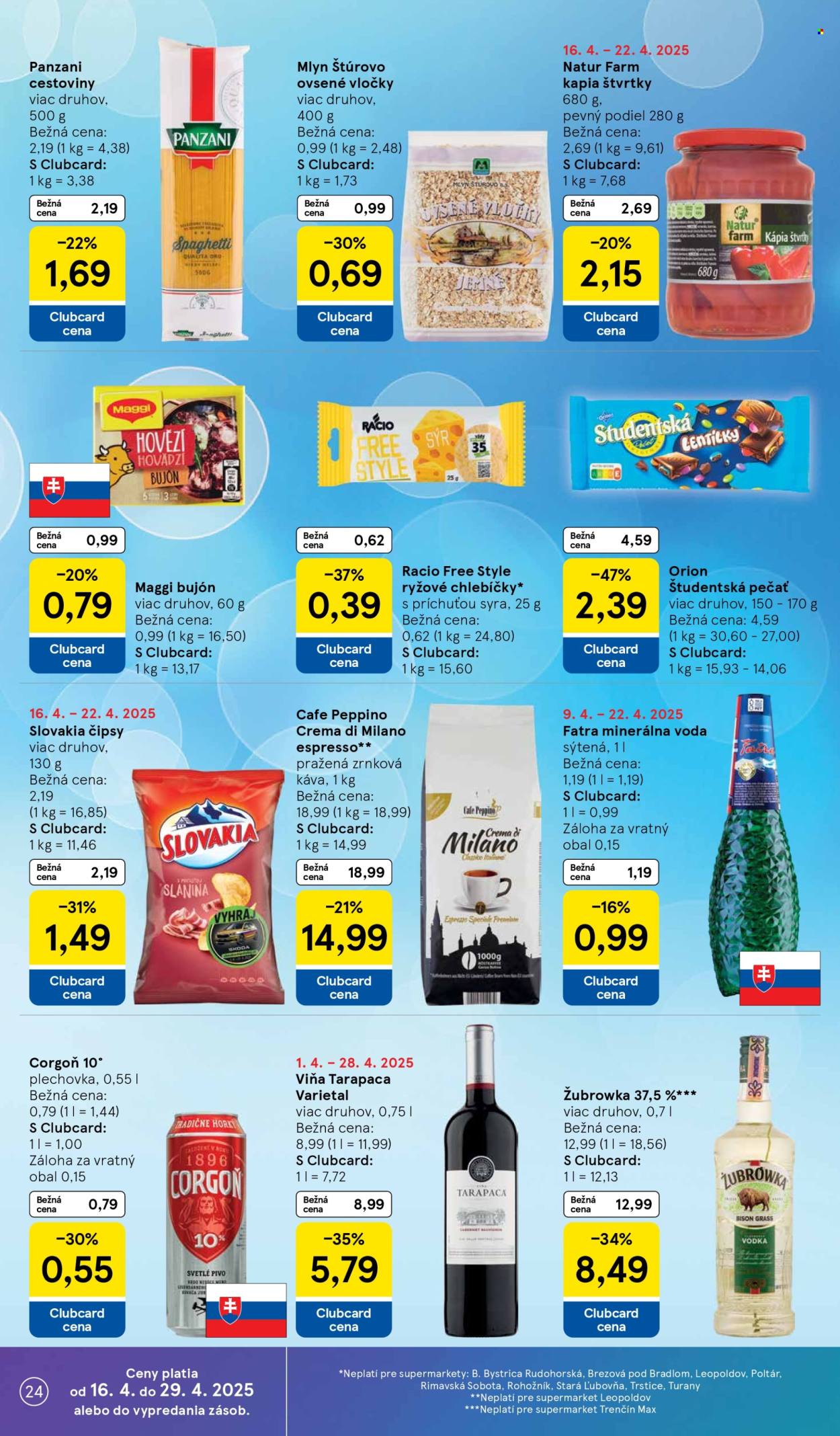 Leták TESCO supermarket - 16.4.2025 - 22.4.2025. Strana 24