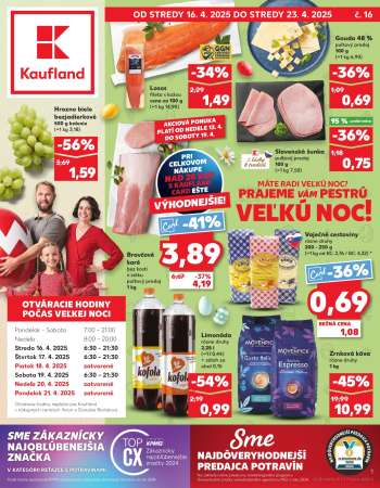 Leták Kaufland - 16.4.2025 - 23.4.2025.