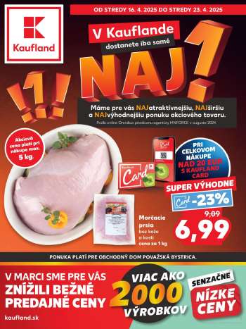 Leták Kaufland - 16.4.2025 - 23.4.2025.