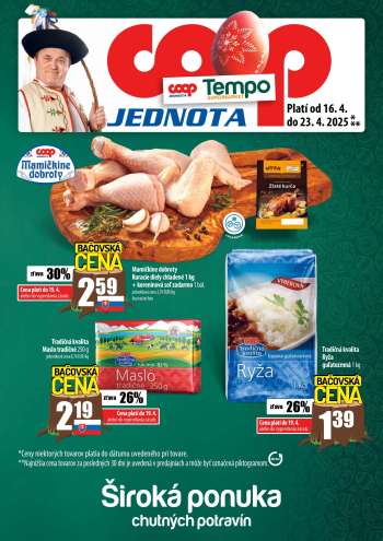 Leták COOP Jednota - 16.4.2025 - 23.4.2025.