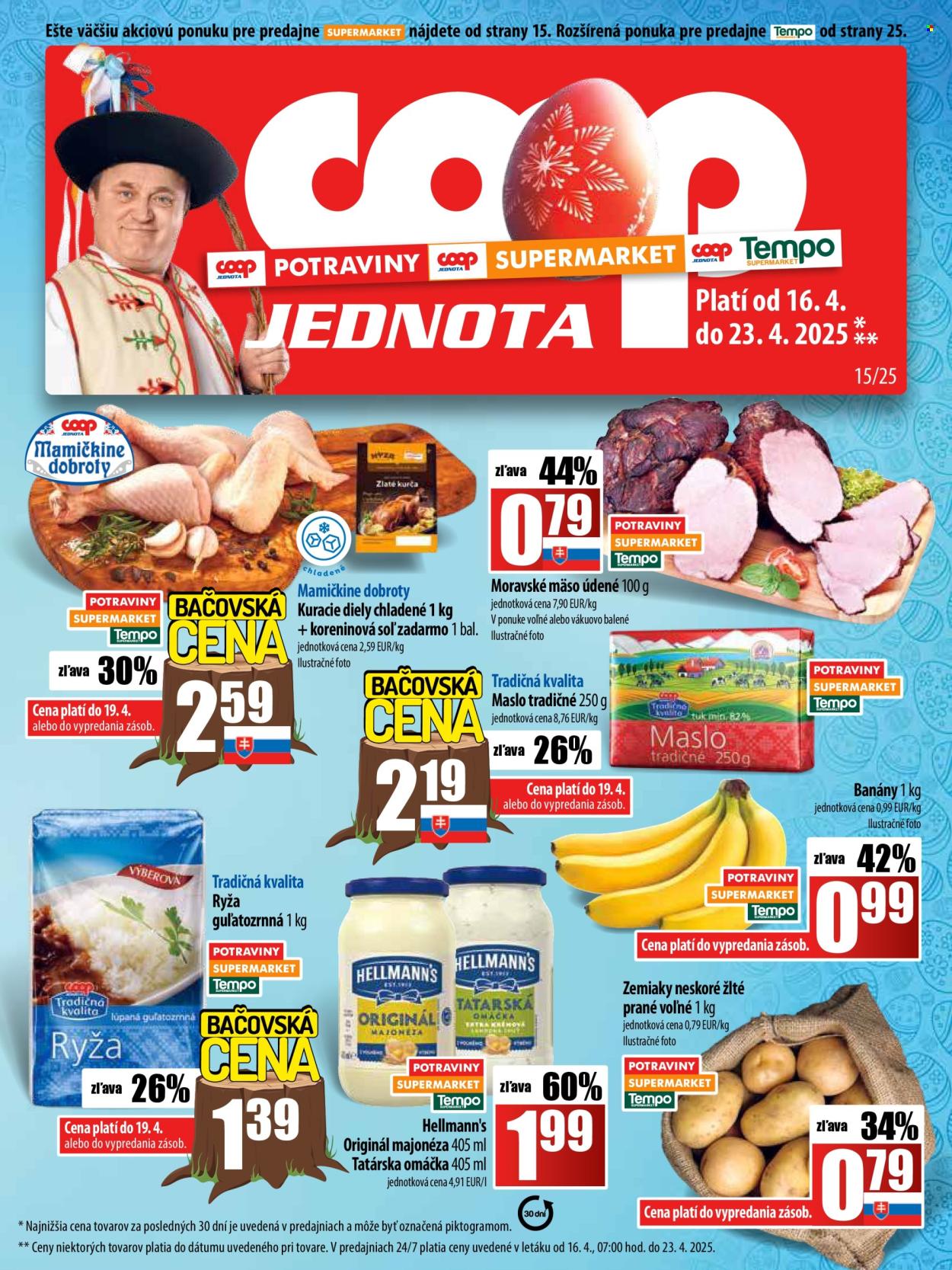 Leták COOP Jednota - 16.4.2025 - 23.4.2025. Strana 1