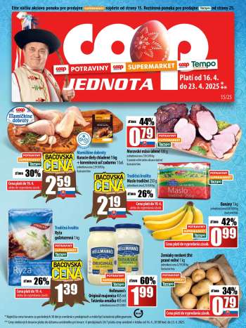 Leták COOP Jednota - 16.4.2025 - 23.4.2025.
