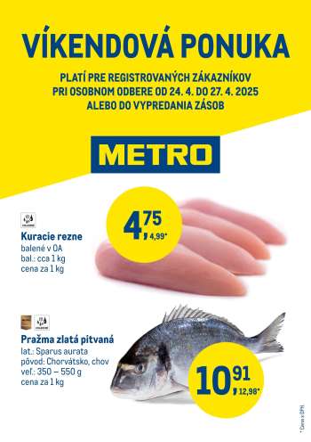 Leták Metro - 24.4.2025 - 27.4.2025.