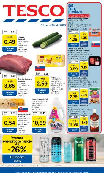 Leták TESCO - 23.4.2025 - 29.4.2025.
