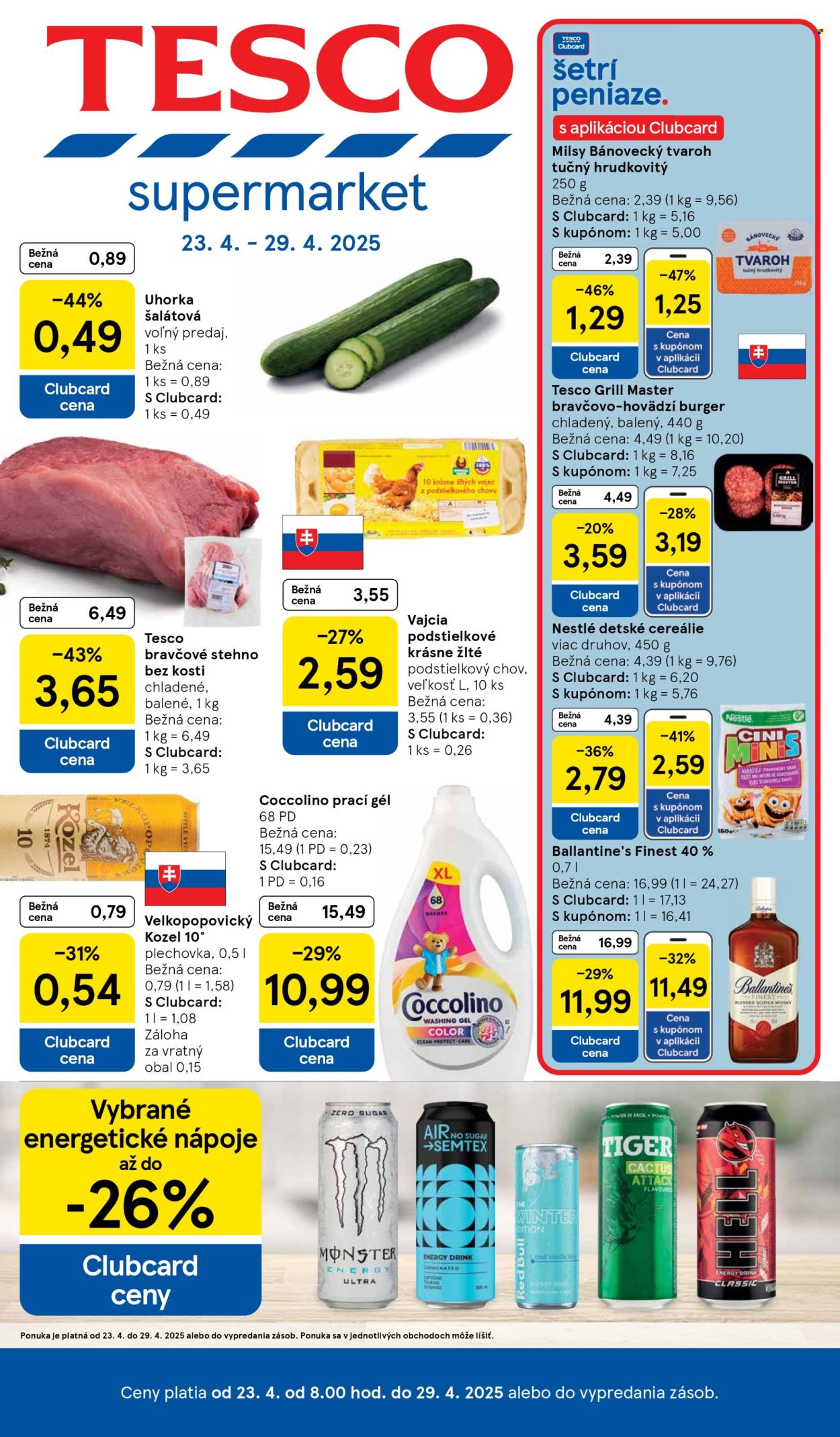 Leták TESCO supermarket - 23.4.2025 - 29.4.2025. Strana 1