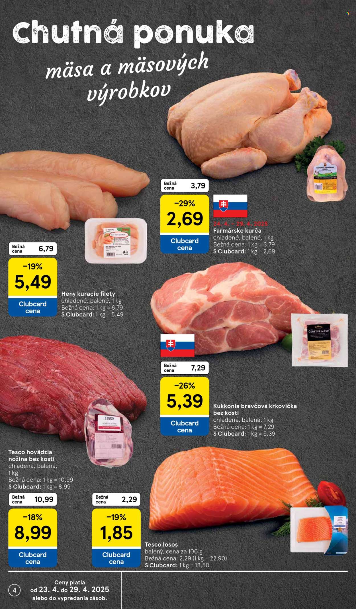 Leták TESCO supermarket - 23.4.2025 - 29.4.2025. Strana 4