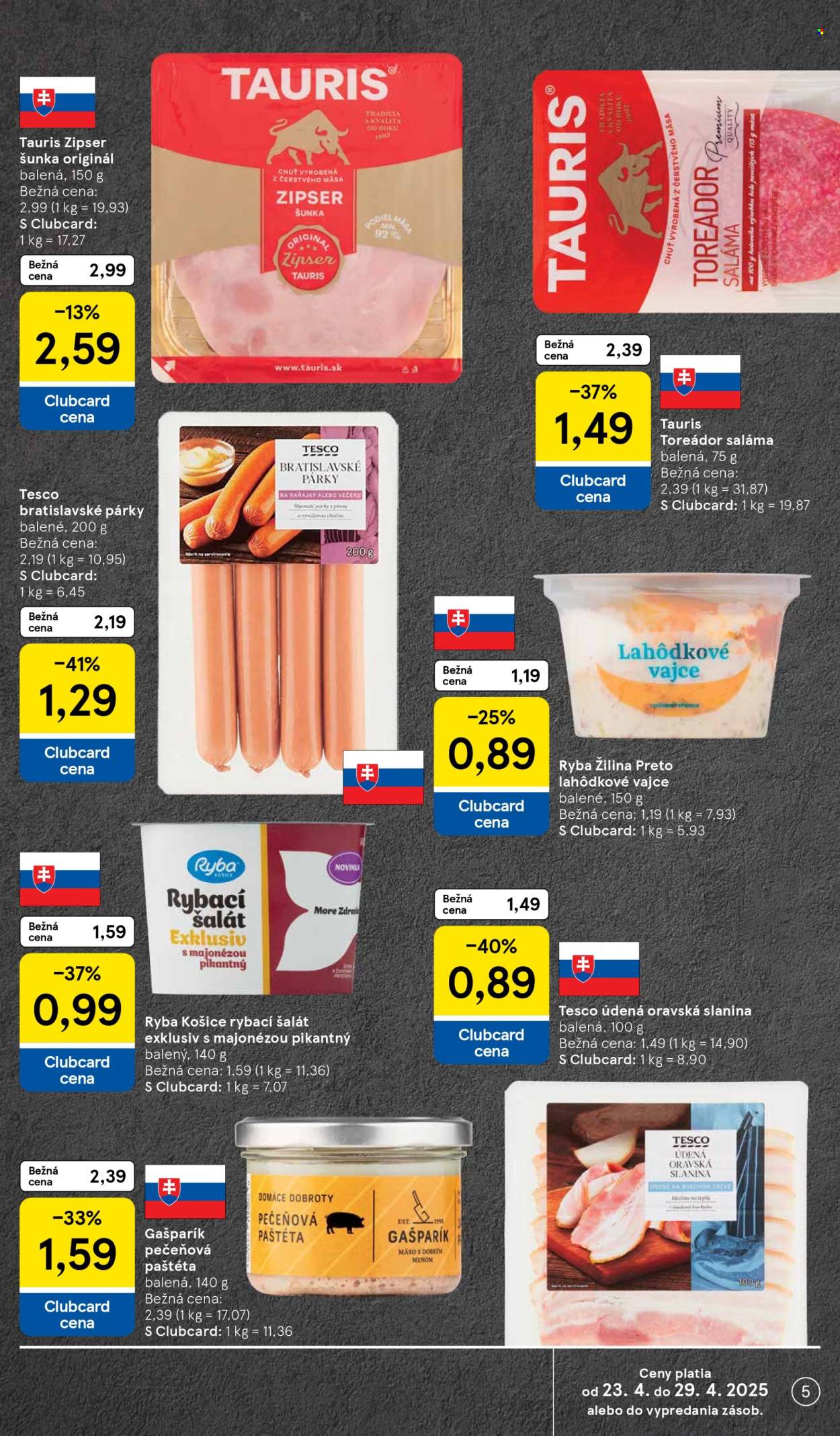 Leták TESCO supermarket - 23.4.2025 - 29.4.2025. Strana 5