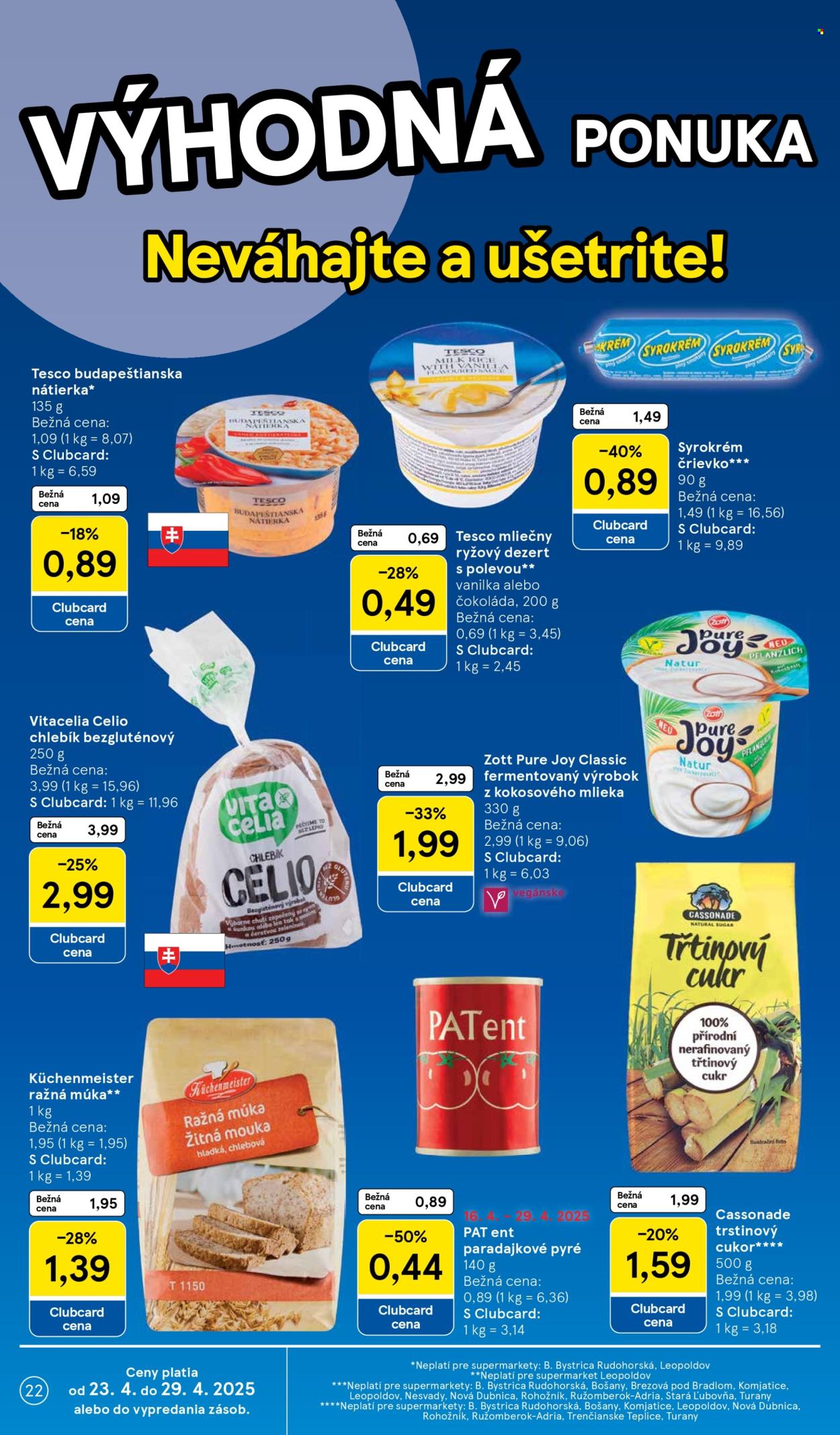 Leták TESCO supermarket - 23.4.2025 - 29.4.2025. Strana 22