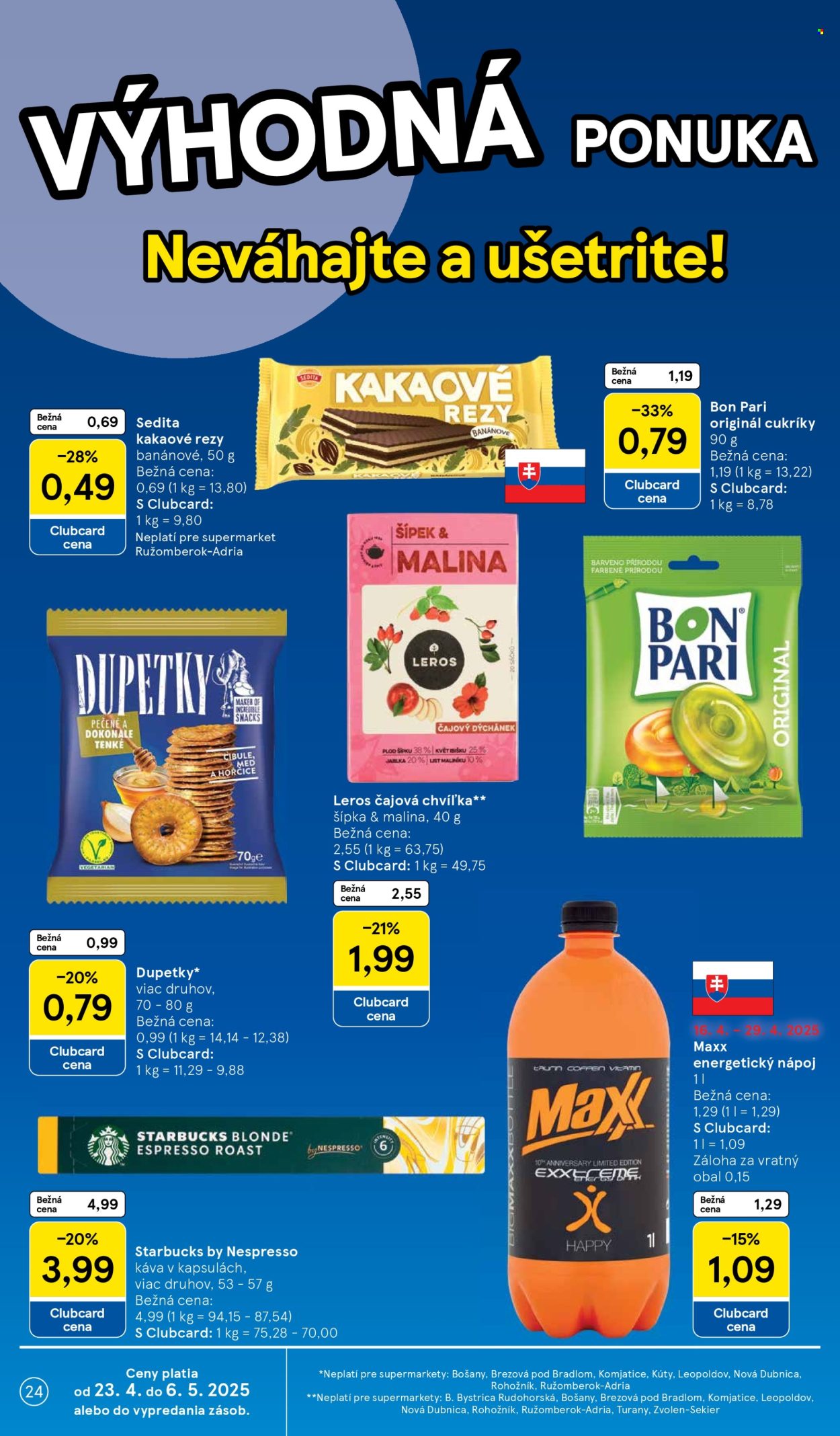 Leták TESCO supermarket - 23.4.2025 - 29.4.2025. Strana 24