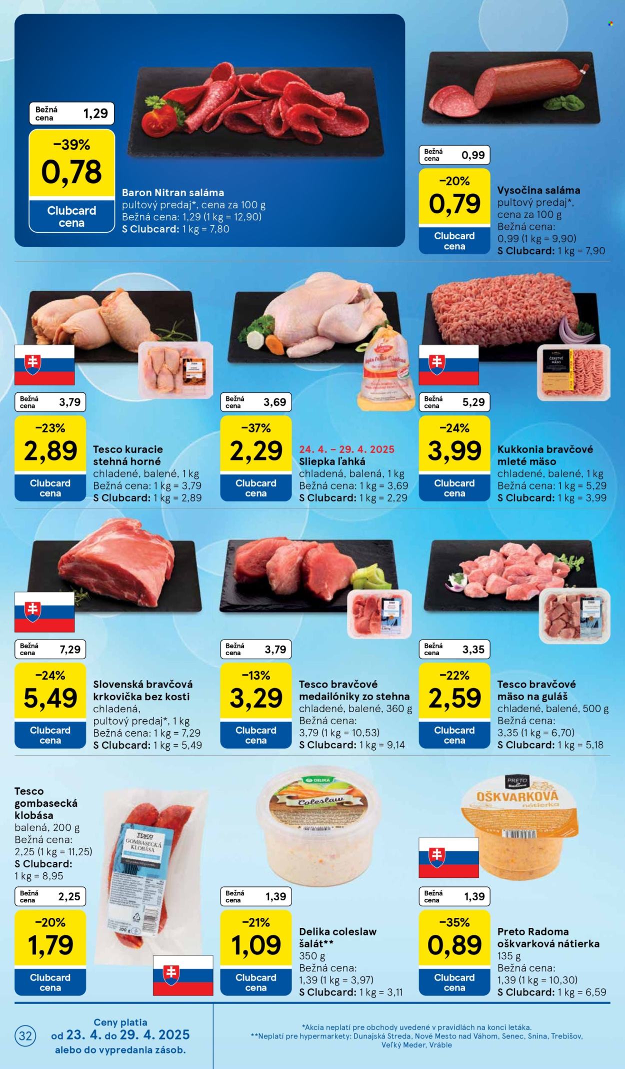 Leták TESCO - 23.4.2025 - 29.4.2025. Strana 32
