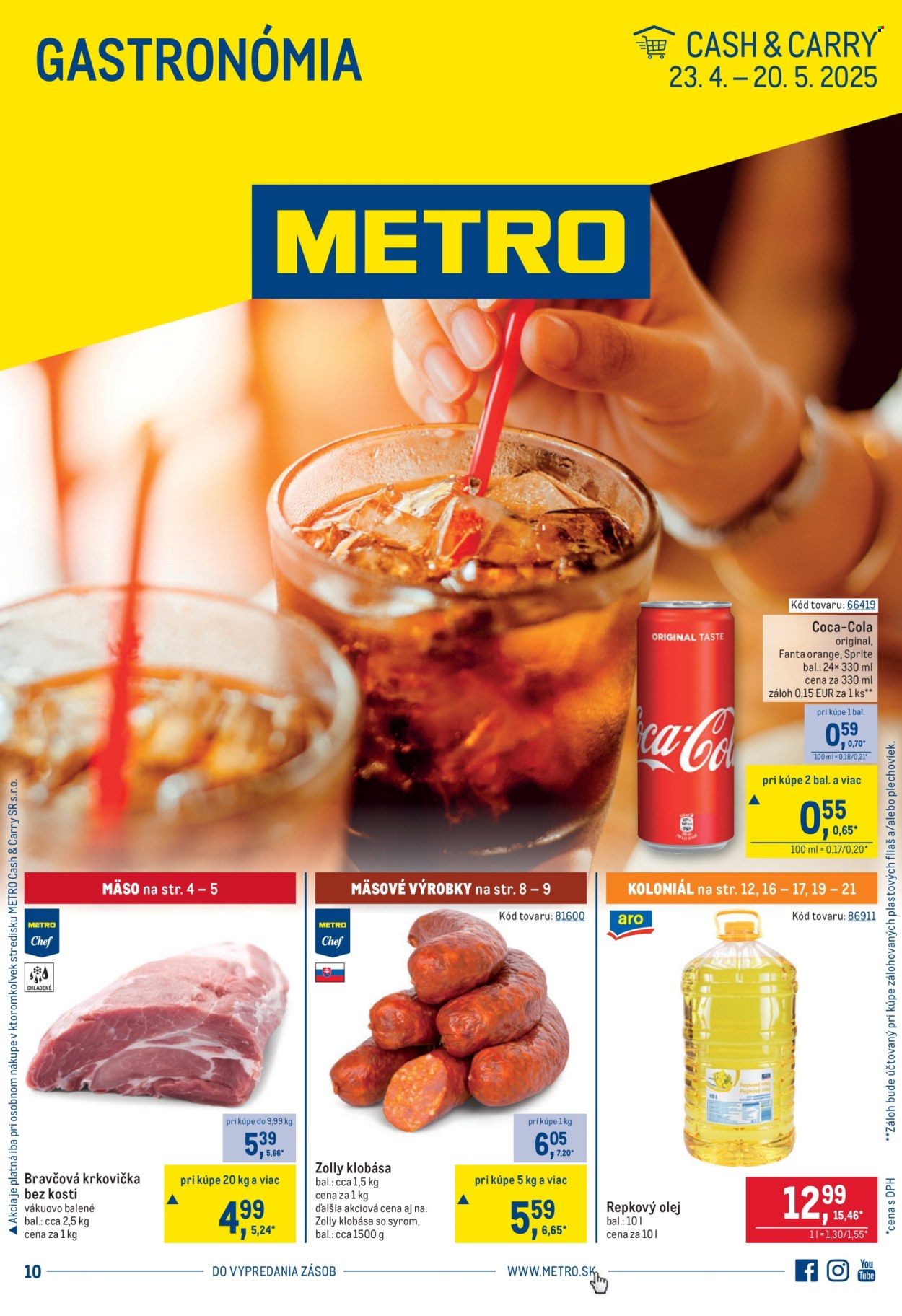 Leták Metro - 23.4.2025 - 20.5.2025. Strana 1