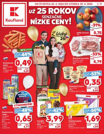 Leták Kaufland - 24.4.2025 - 29.4.2025.