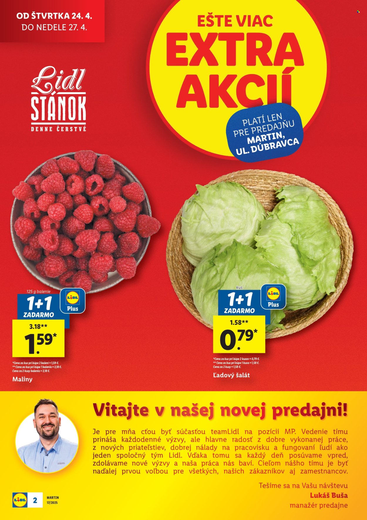 Leták Lidl - 24.4.2025 - 27.4.2025. Strana 2