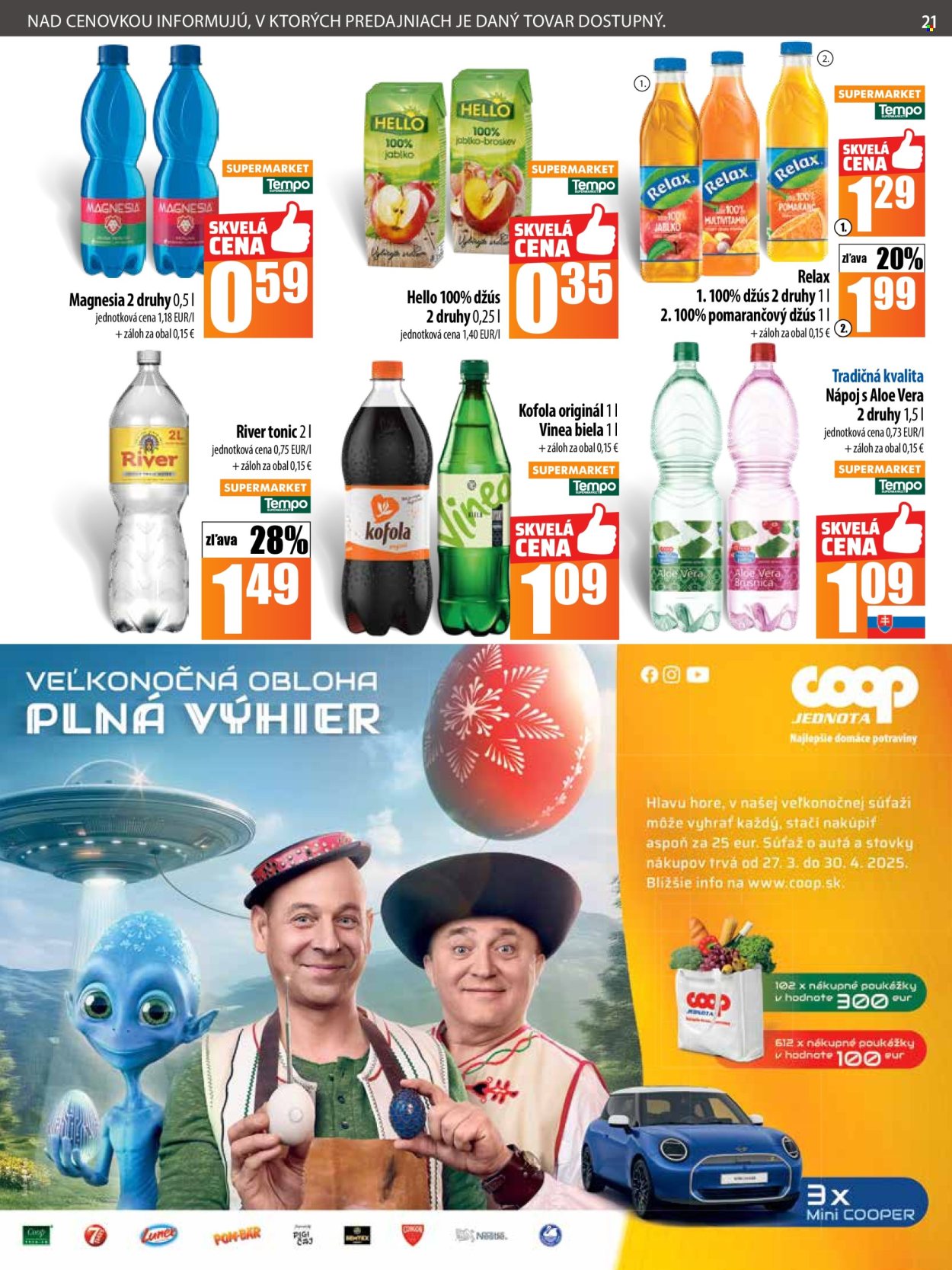 Leták COOP Jednota - 24.4.2025 - 30.4.2025. Strana 21