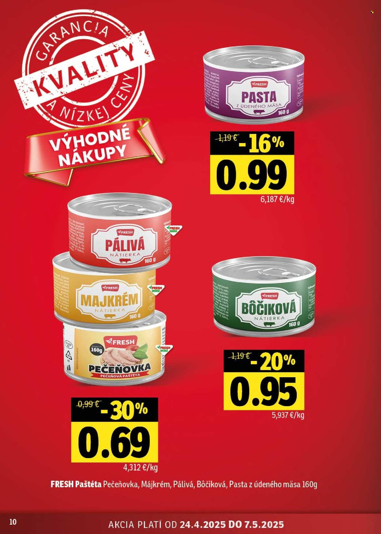 Leták FRESH - 24.4.2025 - 7.5.2025. Strana 10
