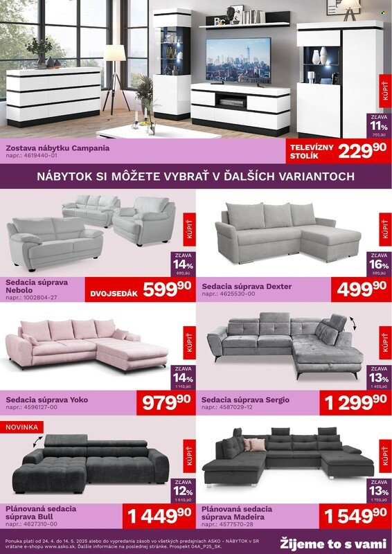 Leták Asko Nábytok - 24.4.2025 - 14.5.2025. Strana 2