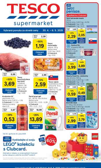 Leták TESCO supermarket - 30.4.2025 - 6.5.2025.
