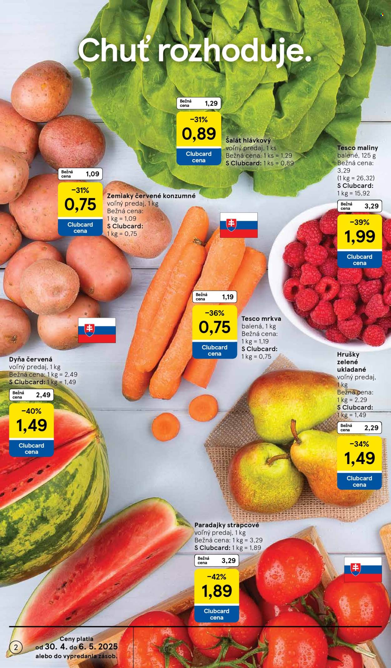 Leták TESCO supermarket - 30.4.2025 - 6.5.2025. Strana 2