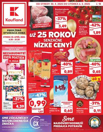 Leták Kaufland - 30.4.2025 - 6.5.2025.