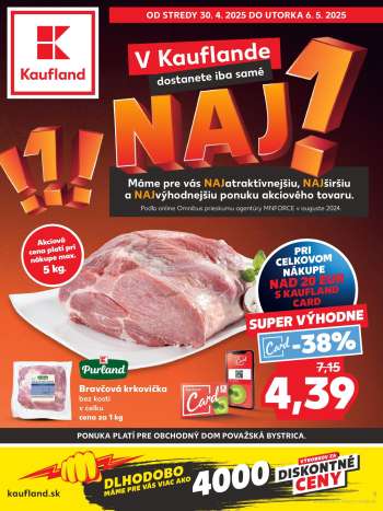 Leták Kaufland - 30.4.2025 - 6.5.2025.
