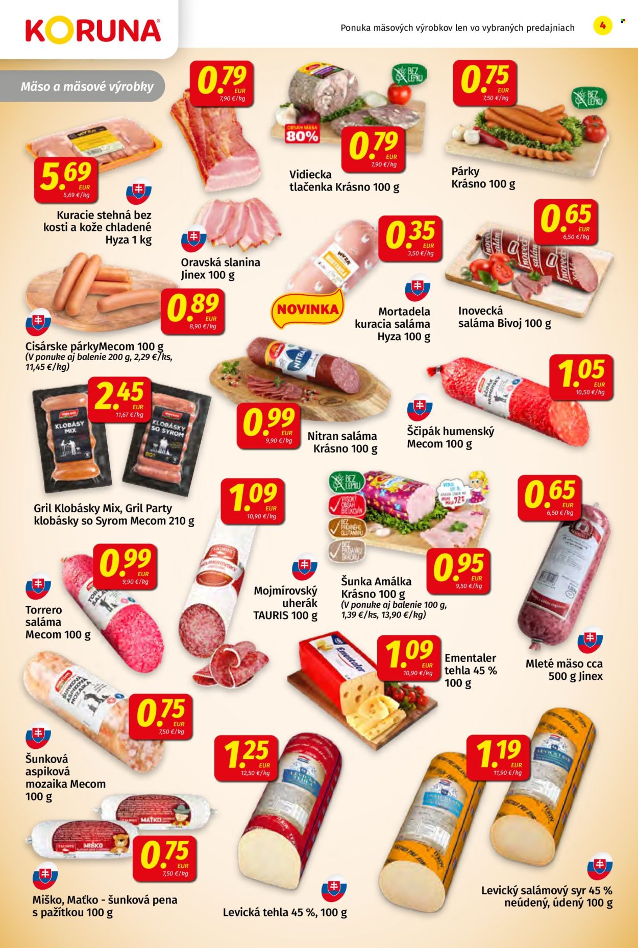 Leták Potraviny KORUNA - 9.5.2025 - 21.5.2025. Strana 4