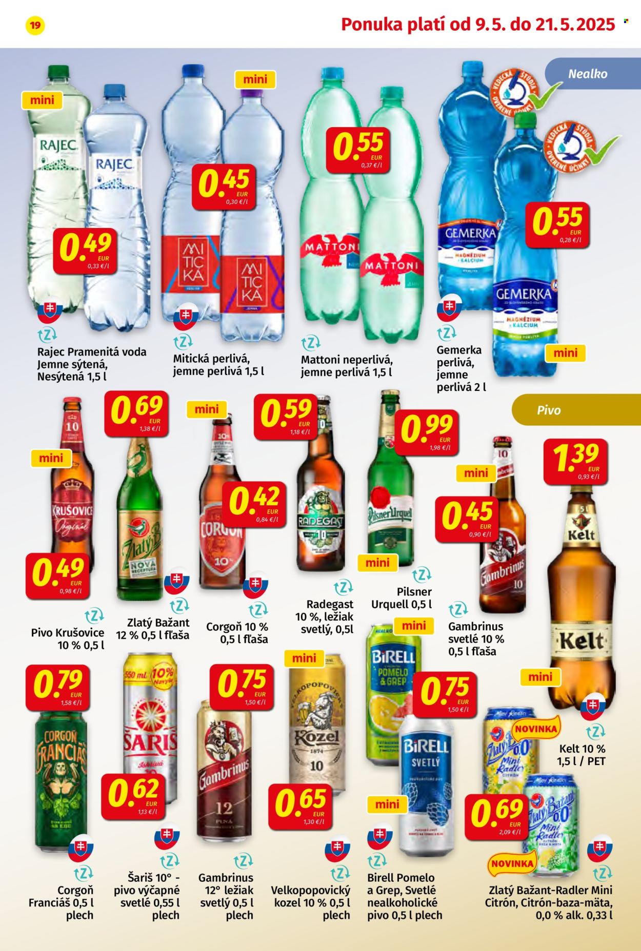 Leták Potraviny KORUNA - 9.5.2025 - 21.5.2025. Strana 19