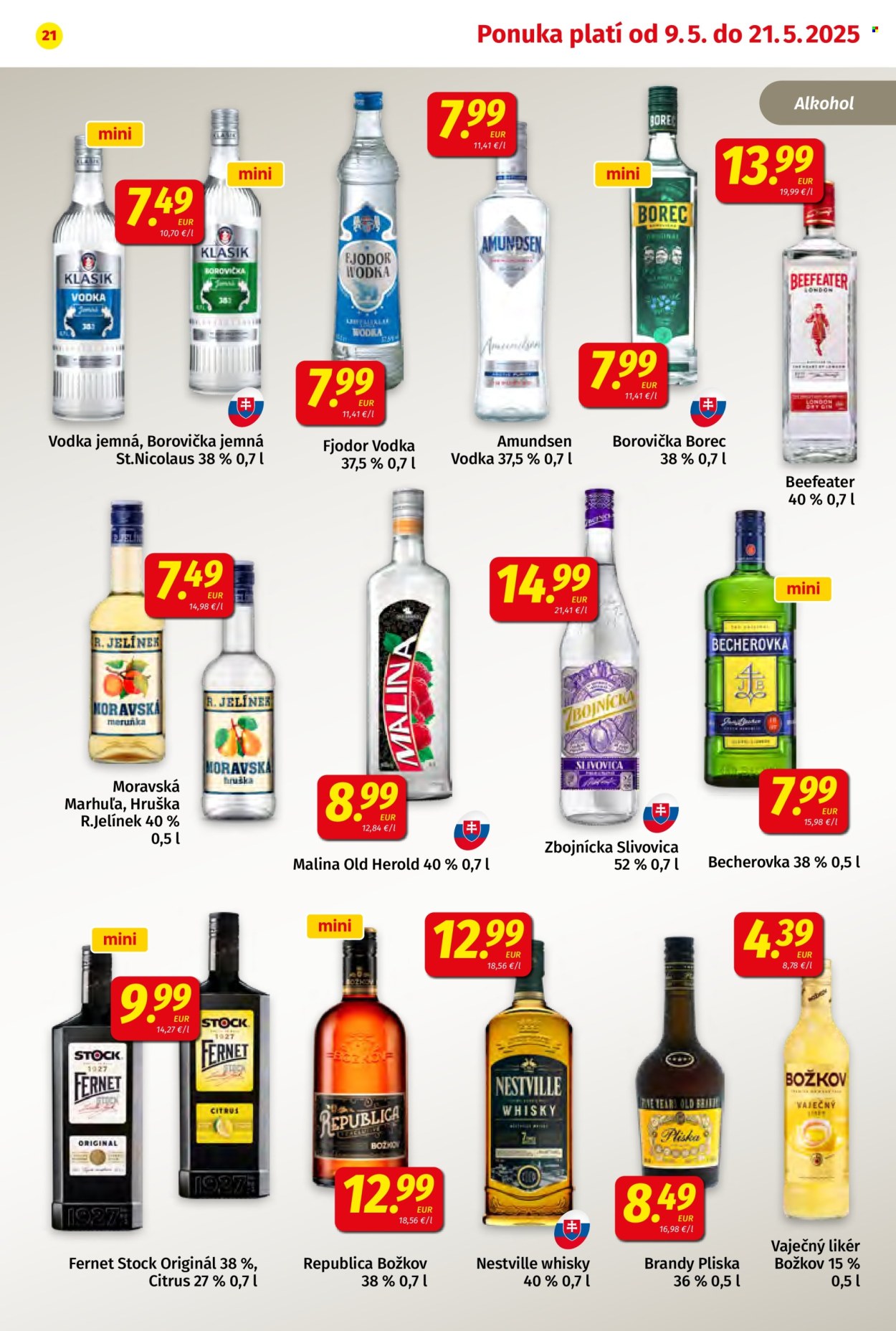 Leták Potraviny KORUNA - 9.5.2025 - 21.5.2025. Strana 21