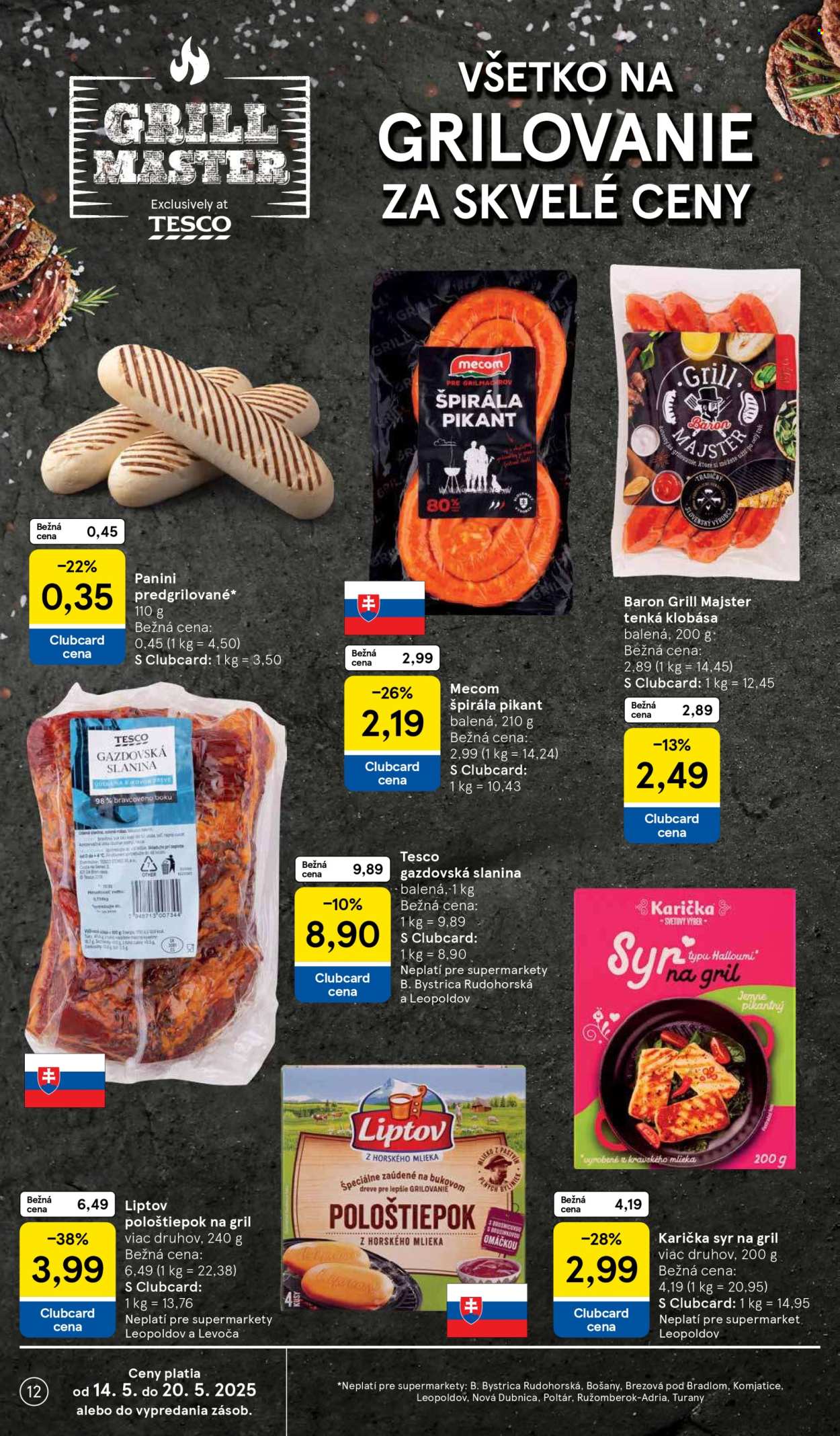 Leták TESCO supermarket - 14.5.2025 - 20.5.2025. Strana 12