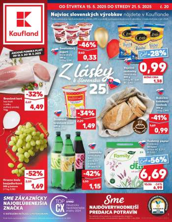 Leták Kaufland - 15.5.2025 - 21.5.2025.