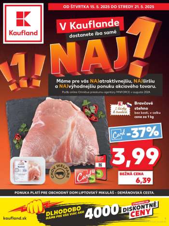 Leták Kaufland - 15.5.2025 - 21.5.2025.