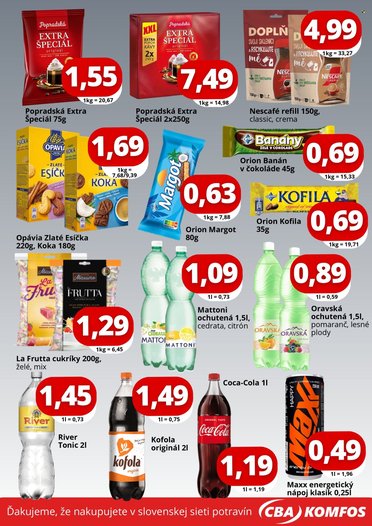 Leták CBA Komfos - 23.5.2025 - 3.6.2025. Strana 3