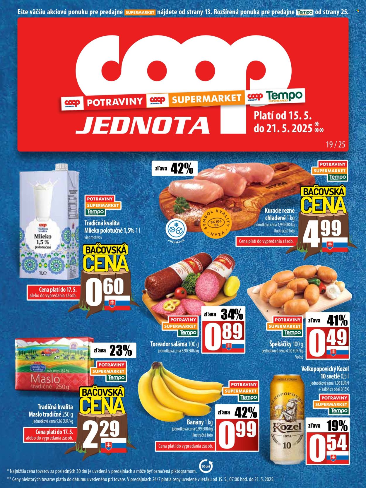 Leták COOP Jednota - 15.5.2025 - 21.5.2025. Strana 1