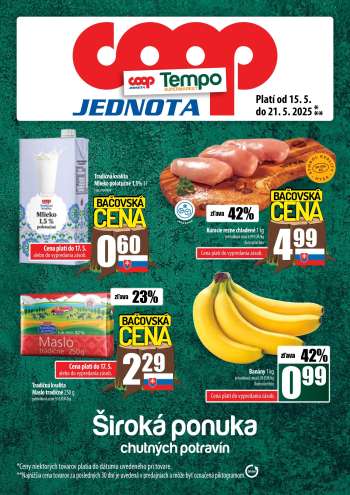 Leták COOP Jednota - 15.5.2025 - 21.5.2025.