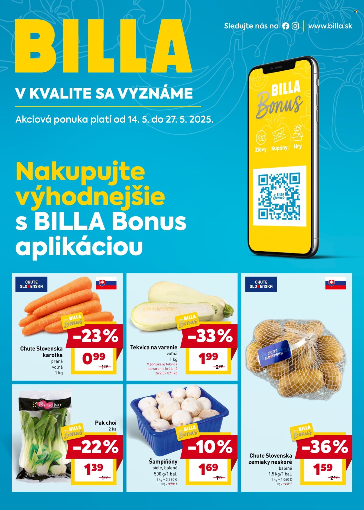 Leták Billa - 14.5.2025 - 27.5.2025. Strana 1