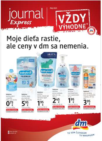 Leták dm drogerie - 1.5.2025 - 31.5.2025.