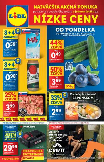 Leták Lidl - 19.5.2025 - 25.5.2025.
