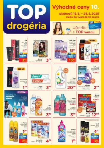 Leták TOP drogéria - 19.5.2025 - 28.5.2025.