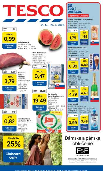 Leták TESCO - 21.5.2025 - 27.5.2025.