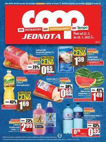 Leták COOP Jednota - 22.5.2025 - 28.5.2025.