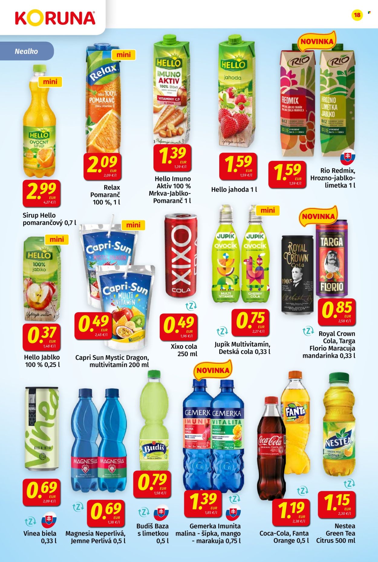 Leták Potraviny KORUNA - 23.5.2025 - 4.6.2025. Strana 18