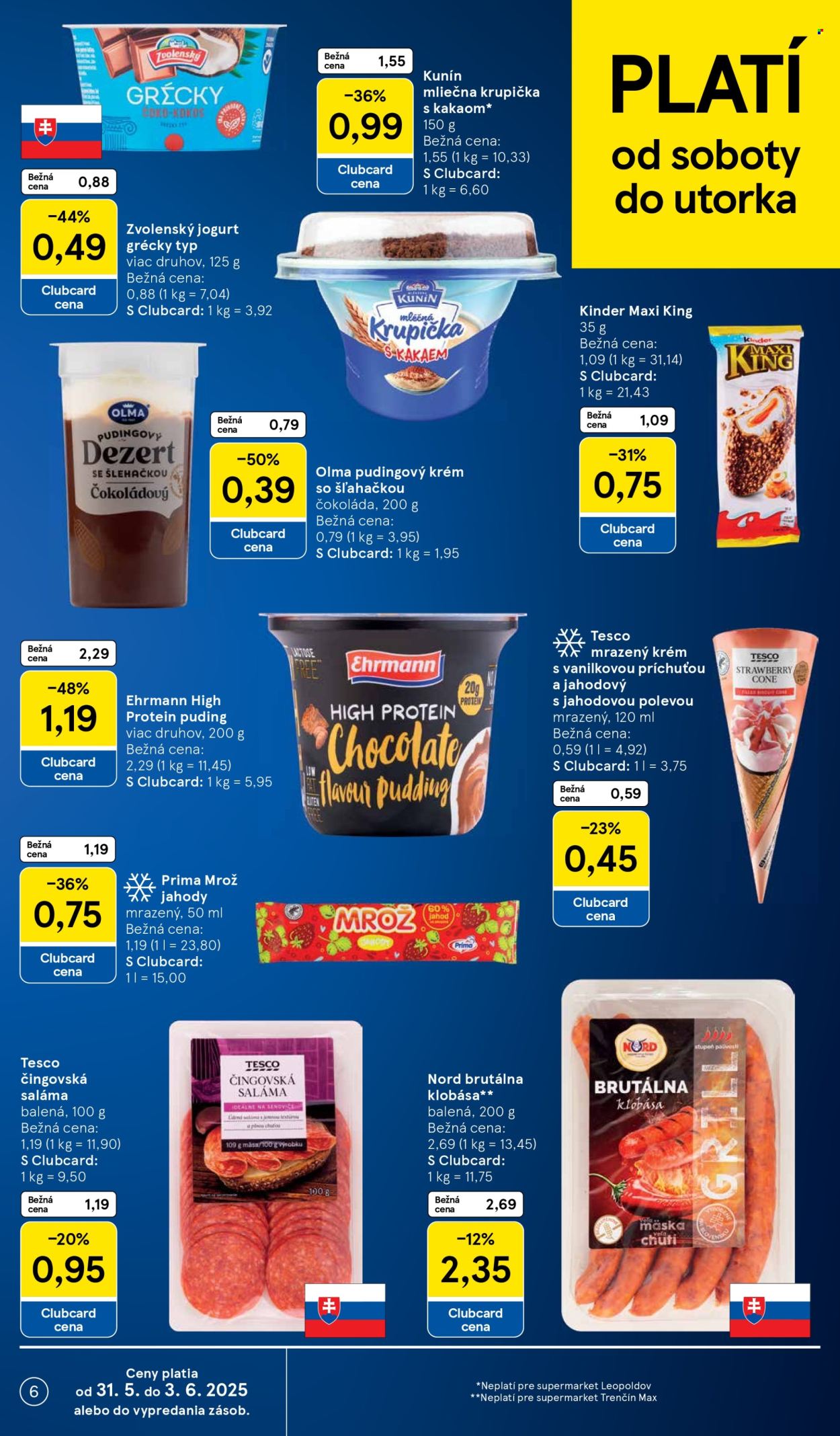 Leták TESCO supermarket - 28.5.2025 - 3.6.2025. Strana 6