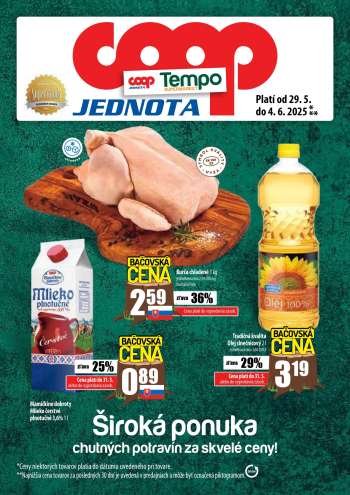 Leták COOP Jednota - 29.5.2025 - 4.6.2025.