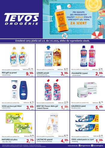 Leták Tevos Drogérie - 2.6.2025 - 7.6.2025.