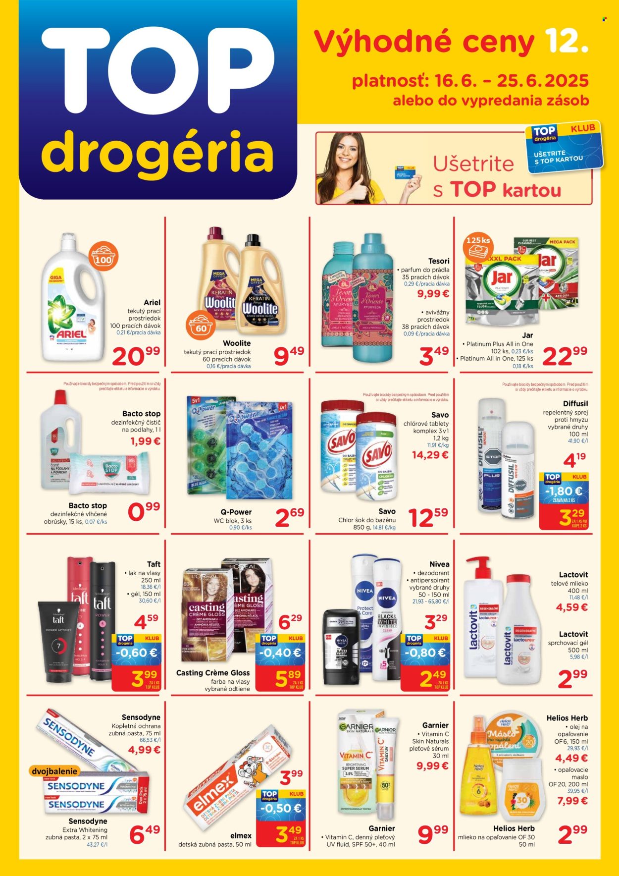 Leták TOP drogéria - 16.6.2025 - 25.6.2025. Strana 1