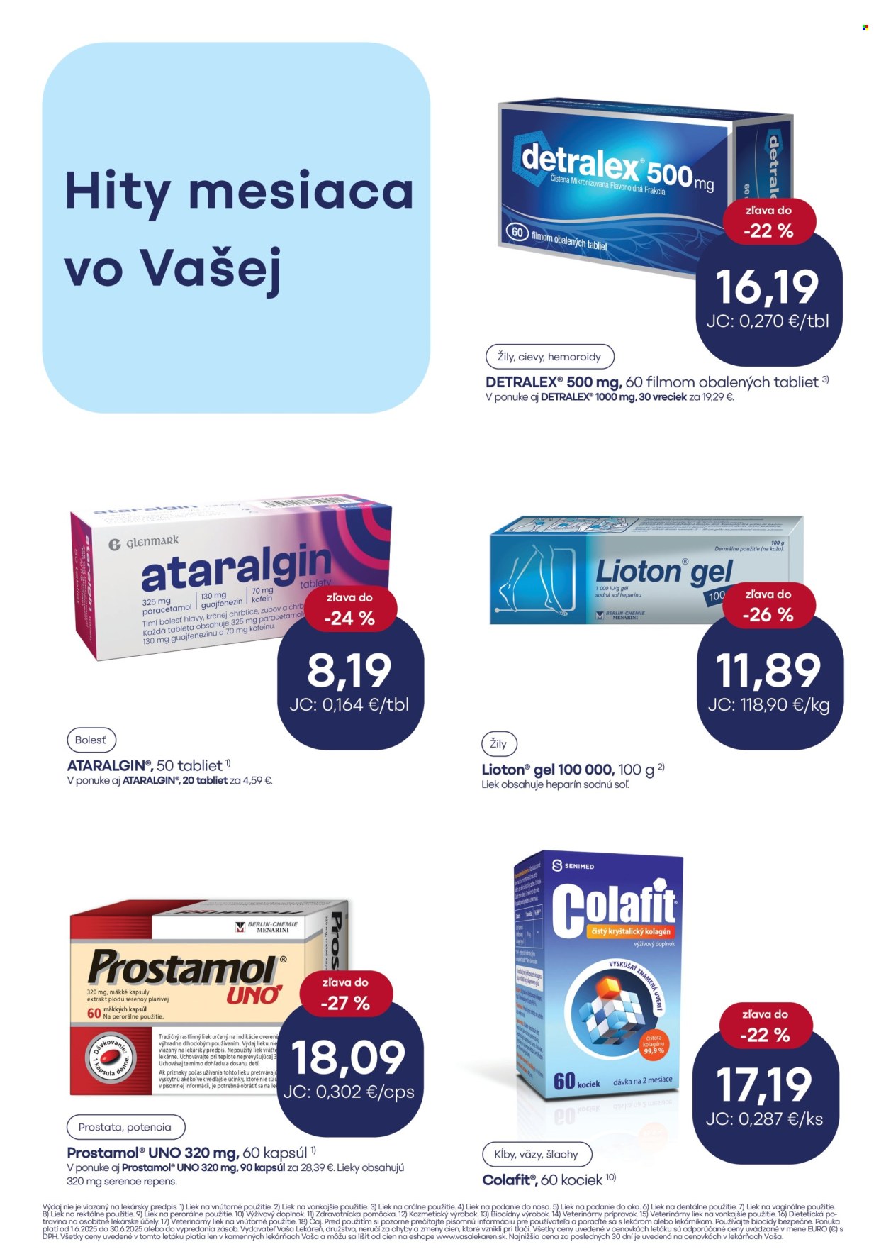 Leták Vaša lekáreň - 1.6.2025 - 30.6.2025. Strana 2