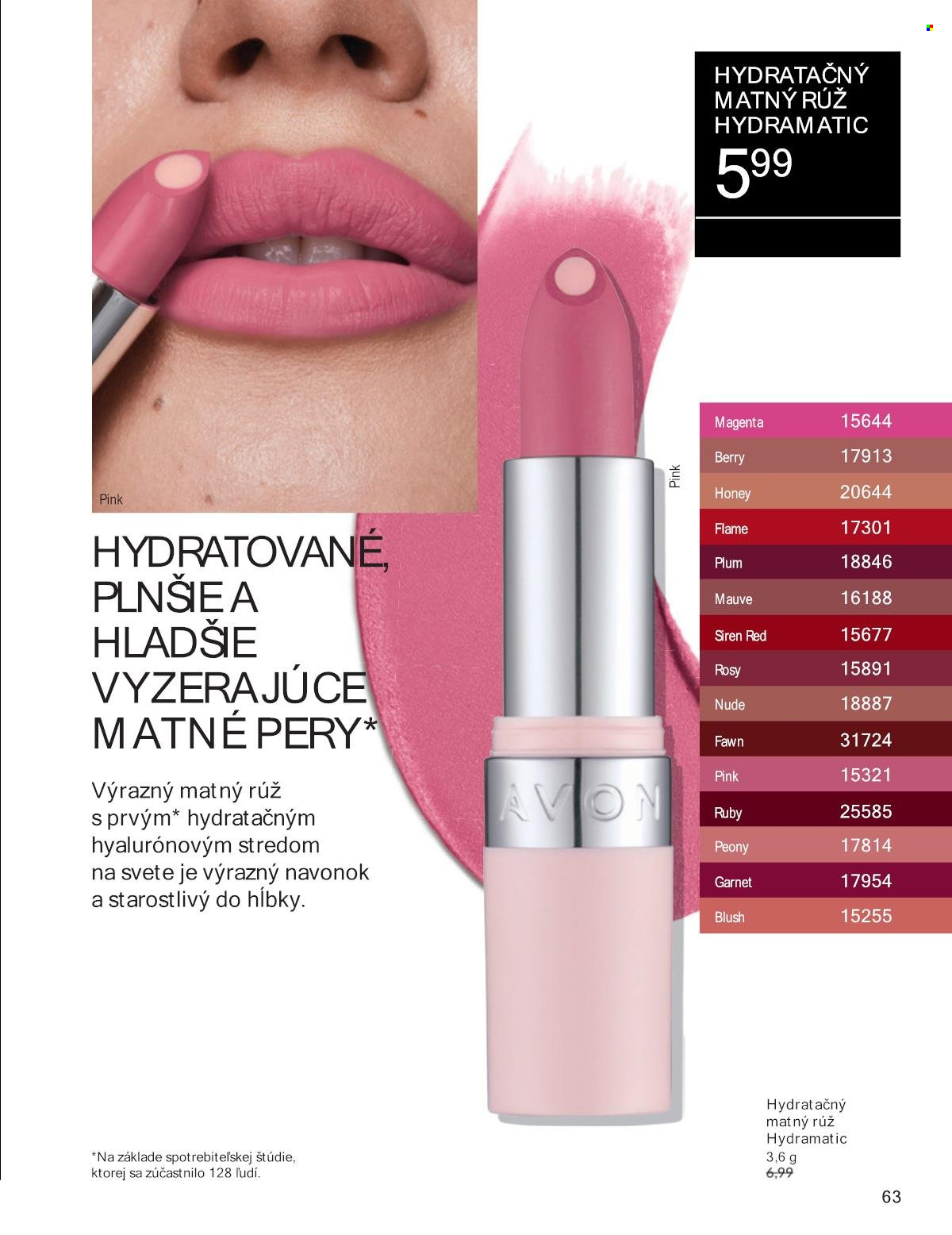 Leták Avon - 1.6.2025 - 30.6.2025. Strana 63
