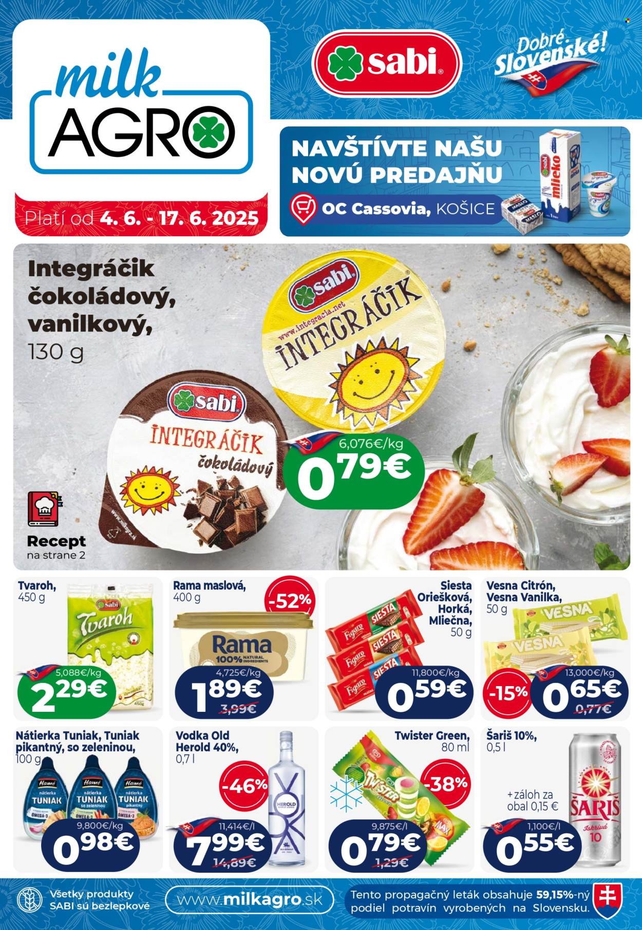 Leták Milk AGRO - 4.6.2025 - 17.6.2025. Strana 1