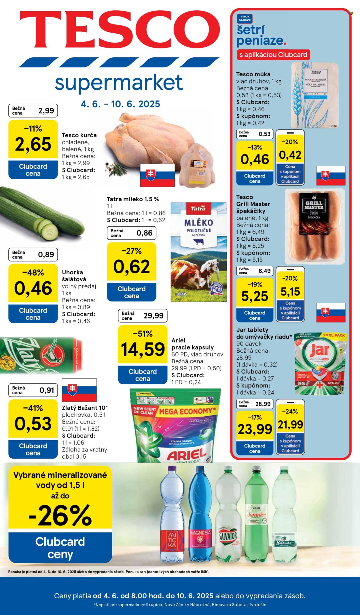 Leták TESCO supermarket - 4.6.2025 - 10.6.2025. Strana 1