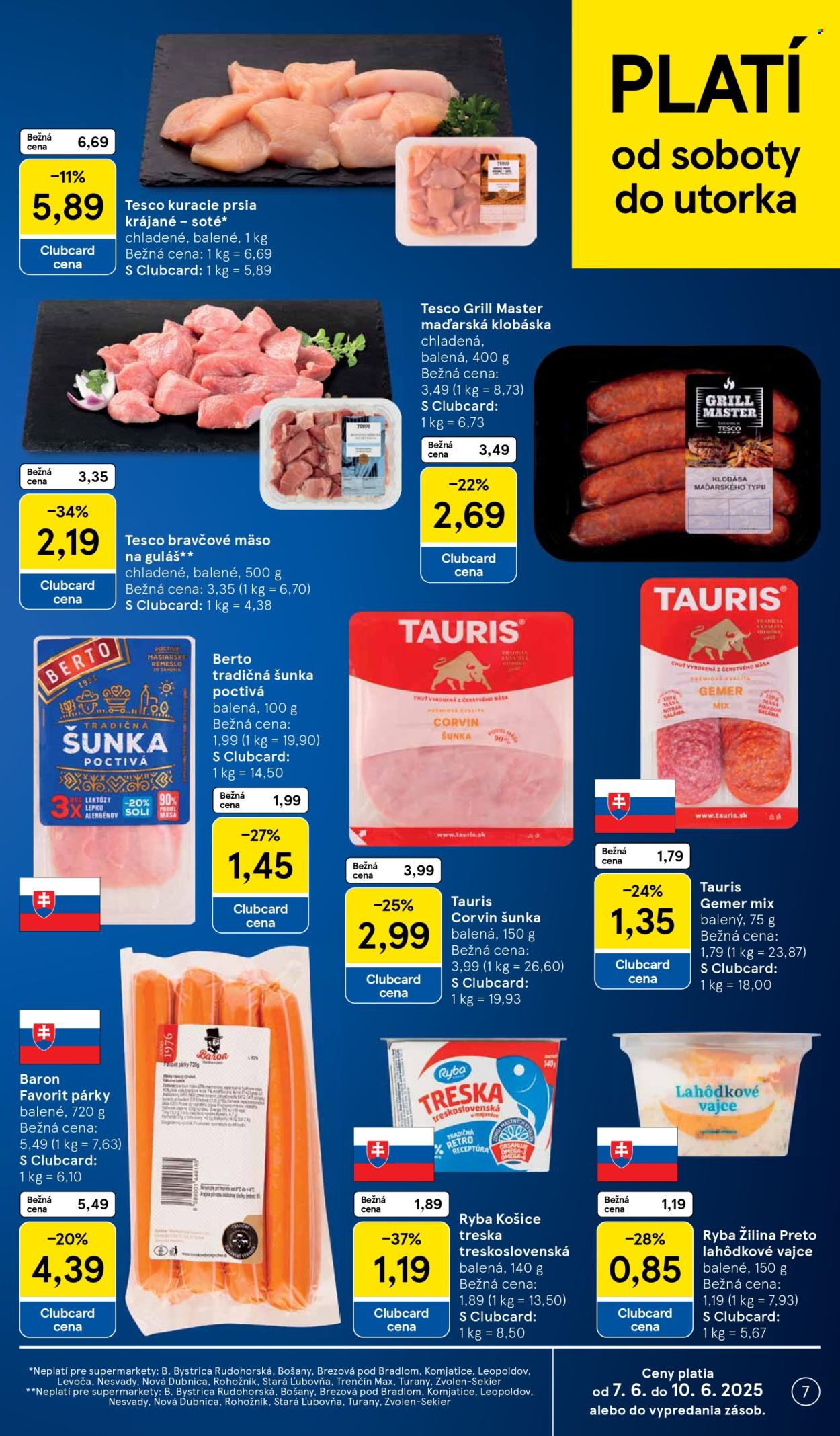 Leták TESCO supermarket - 4.6.2025 - 10.6.2025. Strana 7